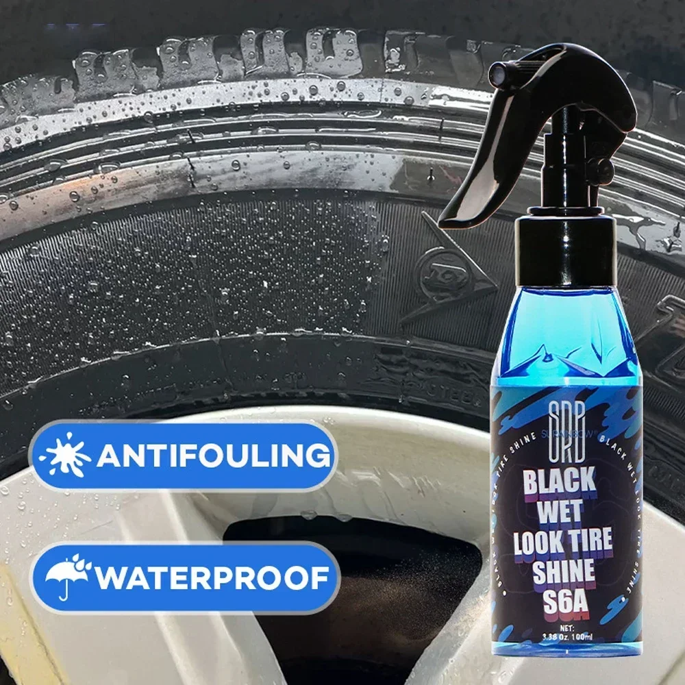 Car Tire Coating Agent Rubber Tyre Cleaning Retreading Dressing Spray Anti Cracking Long-lasting Protection Wax Tire Repair Tool