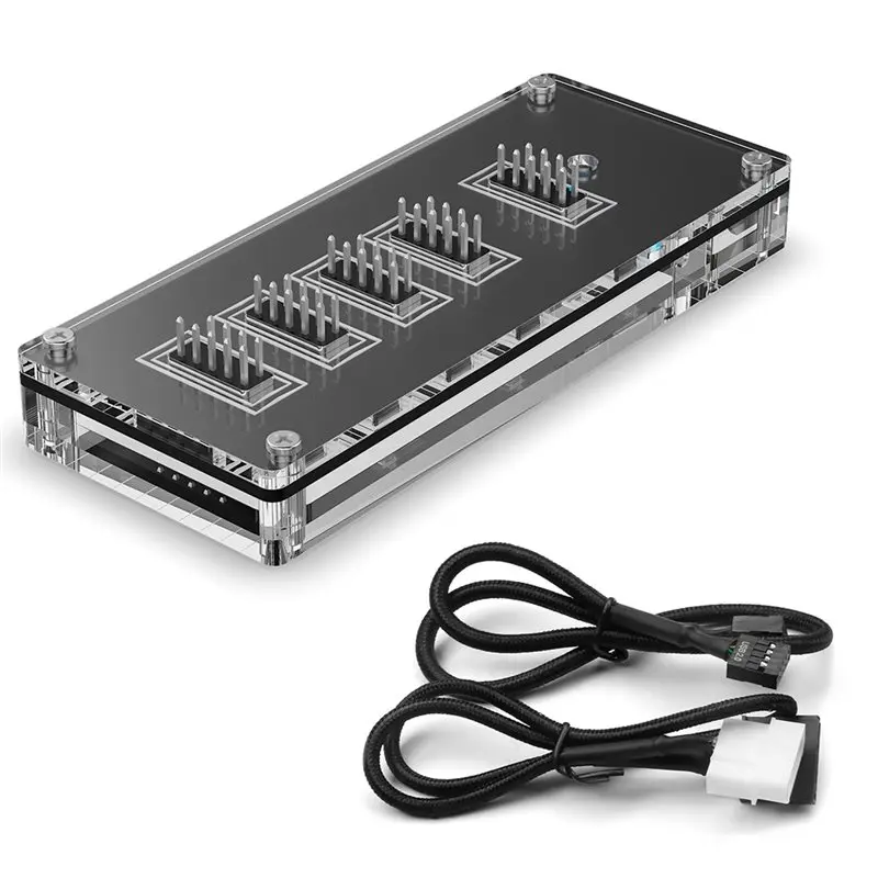 N36R-USB 9Pin Interface Splitter 1 To 4 Extension Cable Adapter, For PC Computer Case 86HC, USB Header Expansion Cable