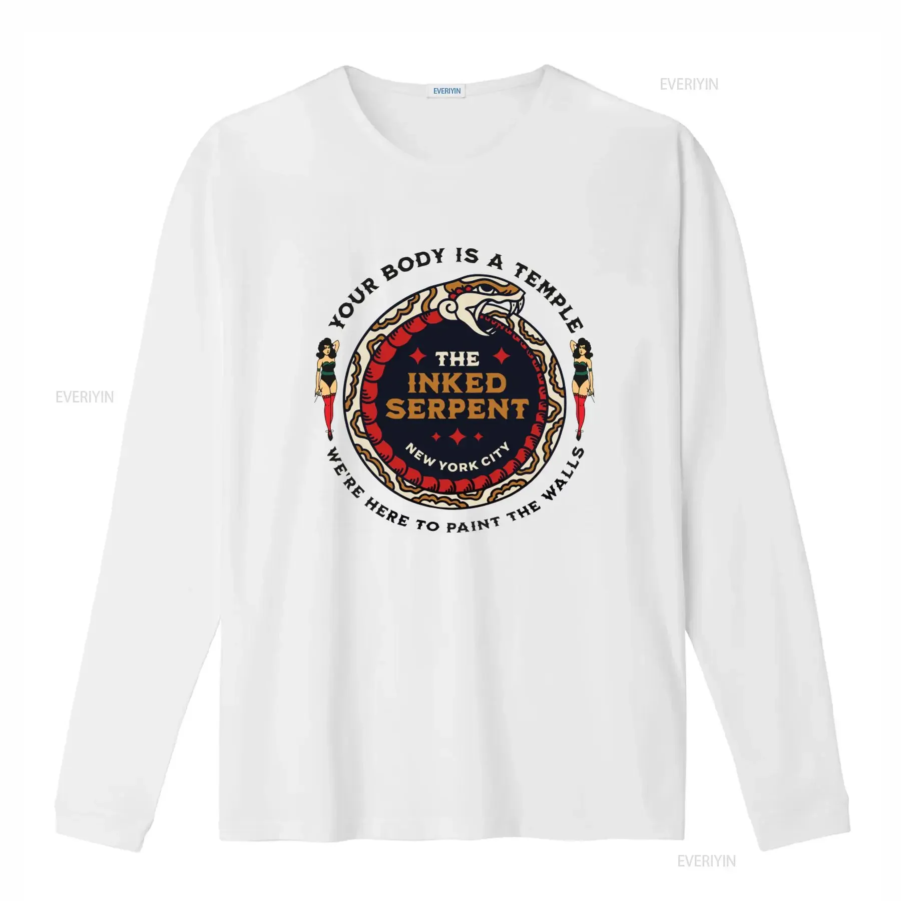 Traditional Tattoo T Shirt Old School Flash Parlor Great Idea The Inked Serpent New York City Your Body Is A Temple We're