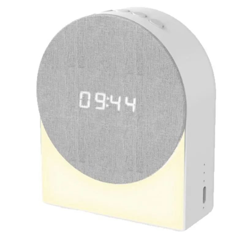 DIGIT-Sleeping Soother With 6 Sounds, White Noise Sound Machine, Sunrise Alarm Clock With Night Light, 4 In 1 Music Speaker