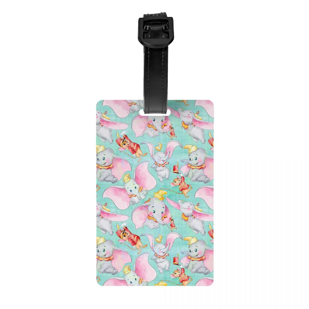 

Изготовленная на заказ багажная бирка с рисунком Дамбо, защита конфиденциальности, милый слон Багажные бирки, этикетки для дорожных сумок, чемодан