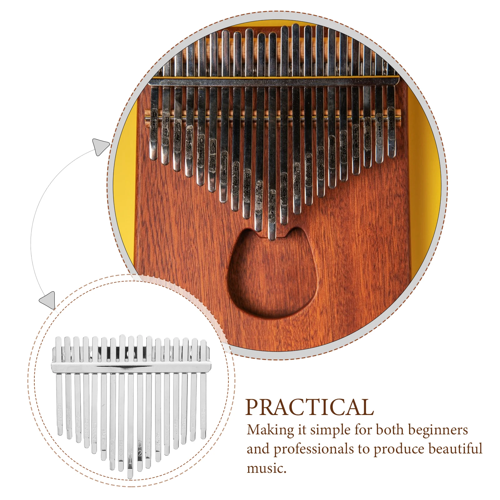 1 مجموعة كاليمبا مفاتيح إصبع البيانو استبدال الإبهام البيانو لتقوم بها بنفسك عدة المنغنيز الصلب Tines إصلاح أجزاء مختوم مقياس تصميم سهل