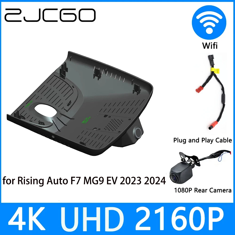 

ZJCGO Dash Cam 4K UHD 2160P Car Video Recorder DVR Night Vision parking for Rising Auto F7 MG9 EV 2023 2024