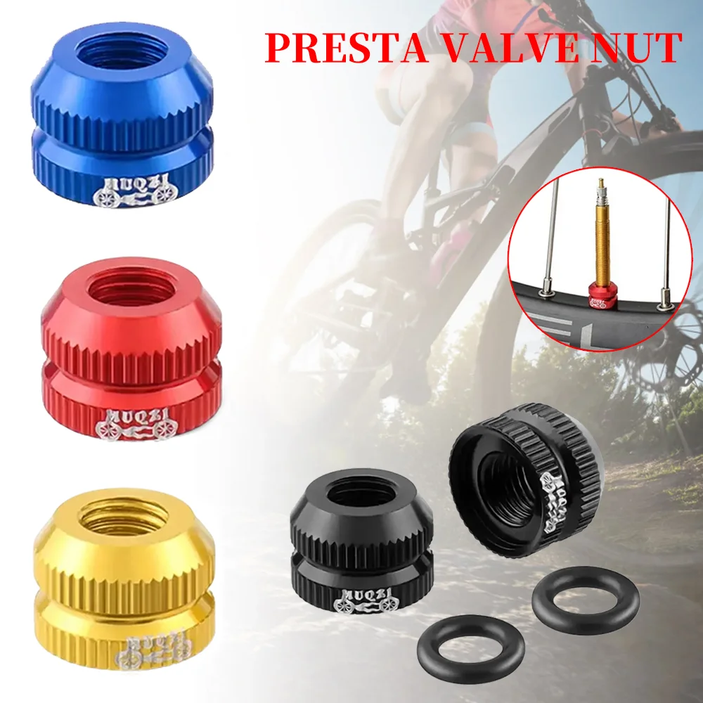 

Bike Tubeless Tire Presta Valve Nut Tubeless Valve Cap Nut Mountain Road Bike French Valve Accessory Prevents Air Leakage