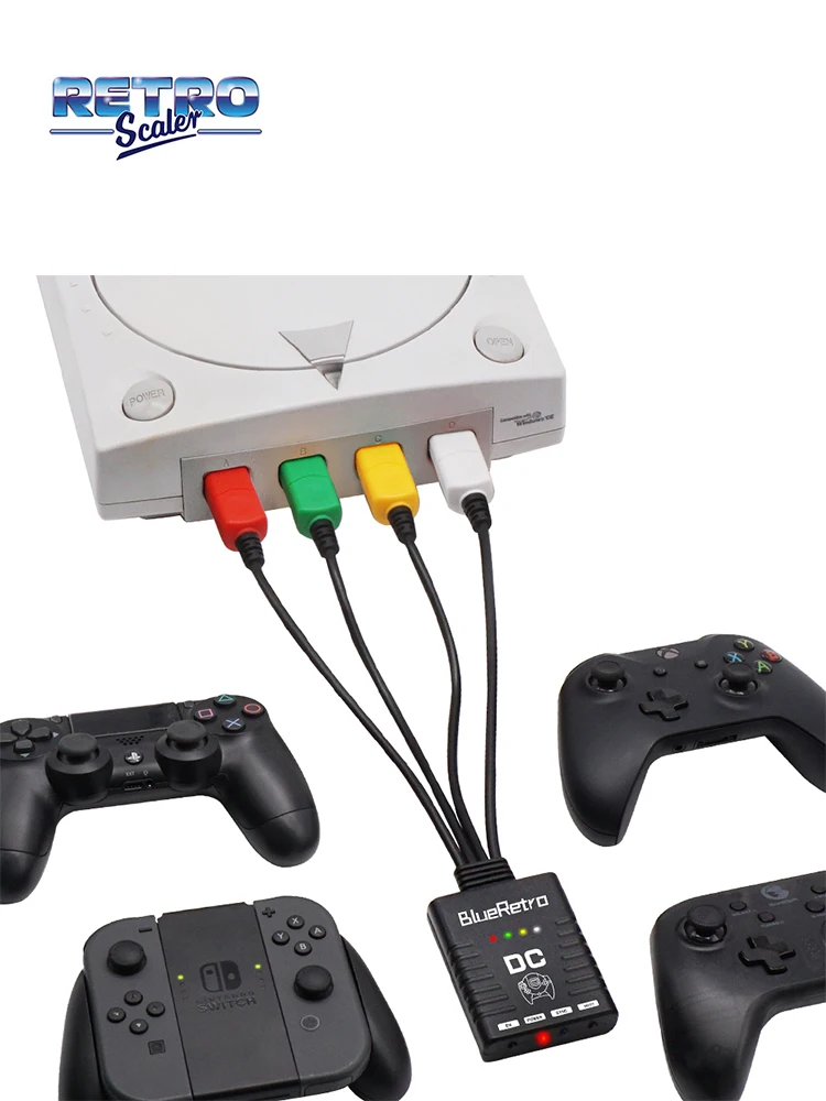 Adapter kontroler bezprzewodowy BlueRetro retroskaler do konsoli SEGA DreamCast na PS3 PS4 PS5 8 kontroler do przełącznika Pro WiiU — zdjęcie produktu 7
