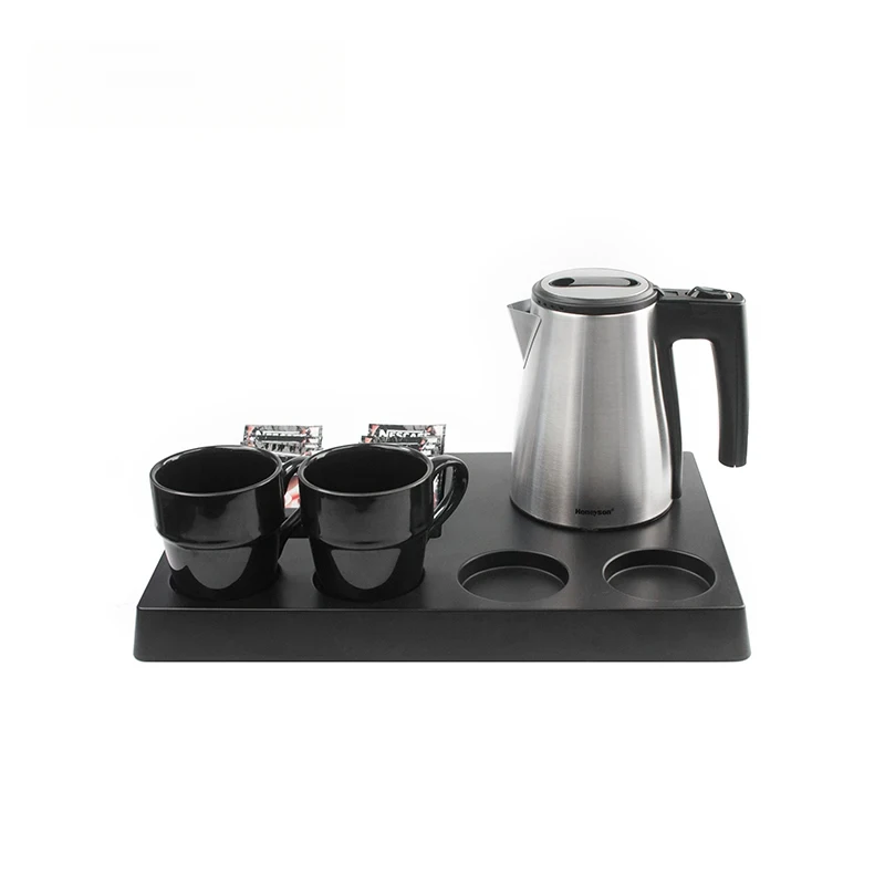 Honeyson Hotel Tray Set 04 Stainls Steel Small Capacity Automatic Power Off And Dry Burning Kettle