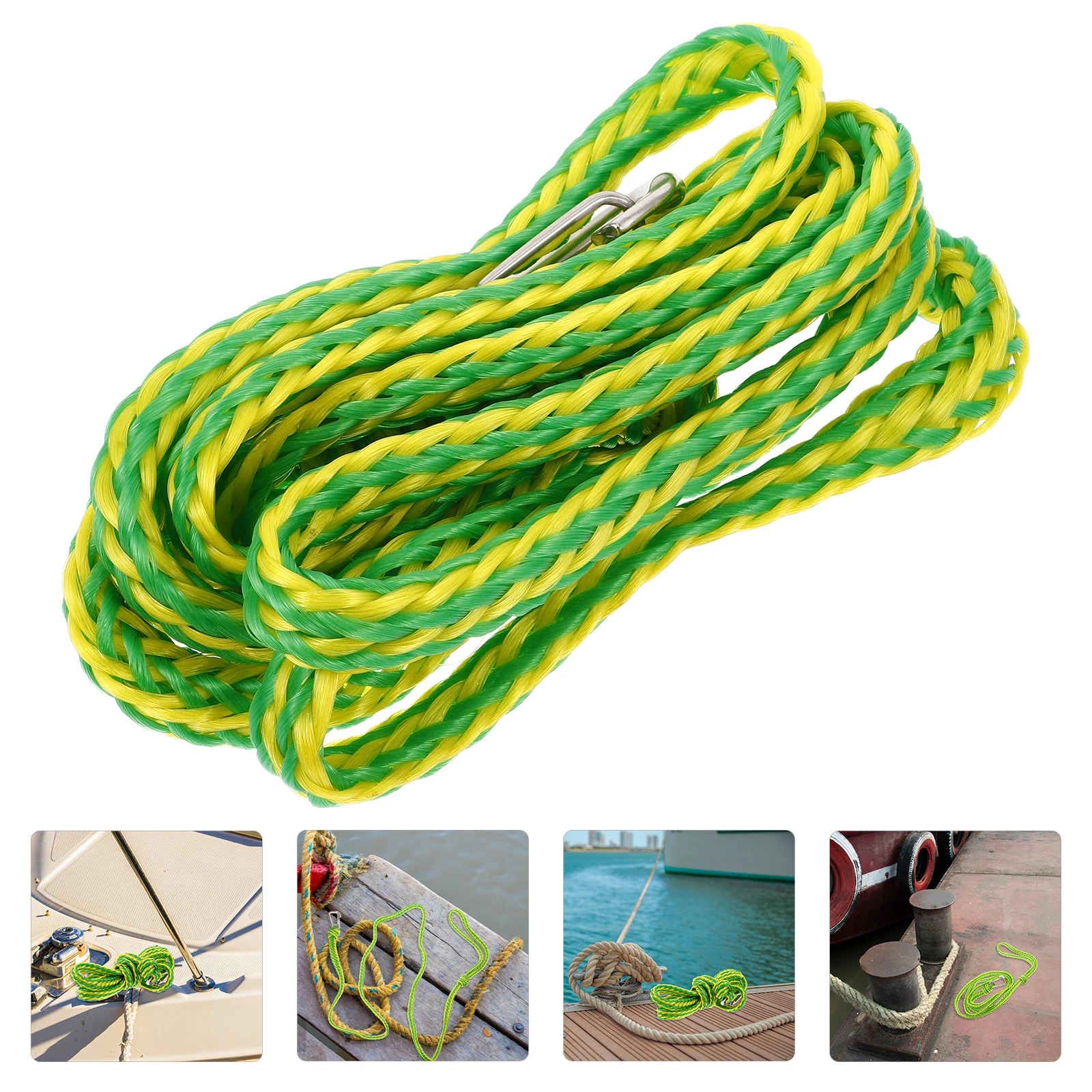 

Anchor Rope Boat Mooring Lines with Clips Dock for Cord Organizer Appliances Tie up Yacht