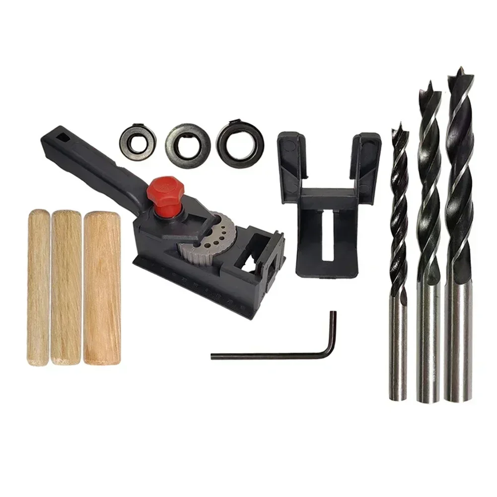 Набор дюбельных сверл, предназначенный для упрощенных сложных проектов по дереву с необходимыми аксессуарами для простого использования и настройки.