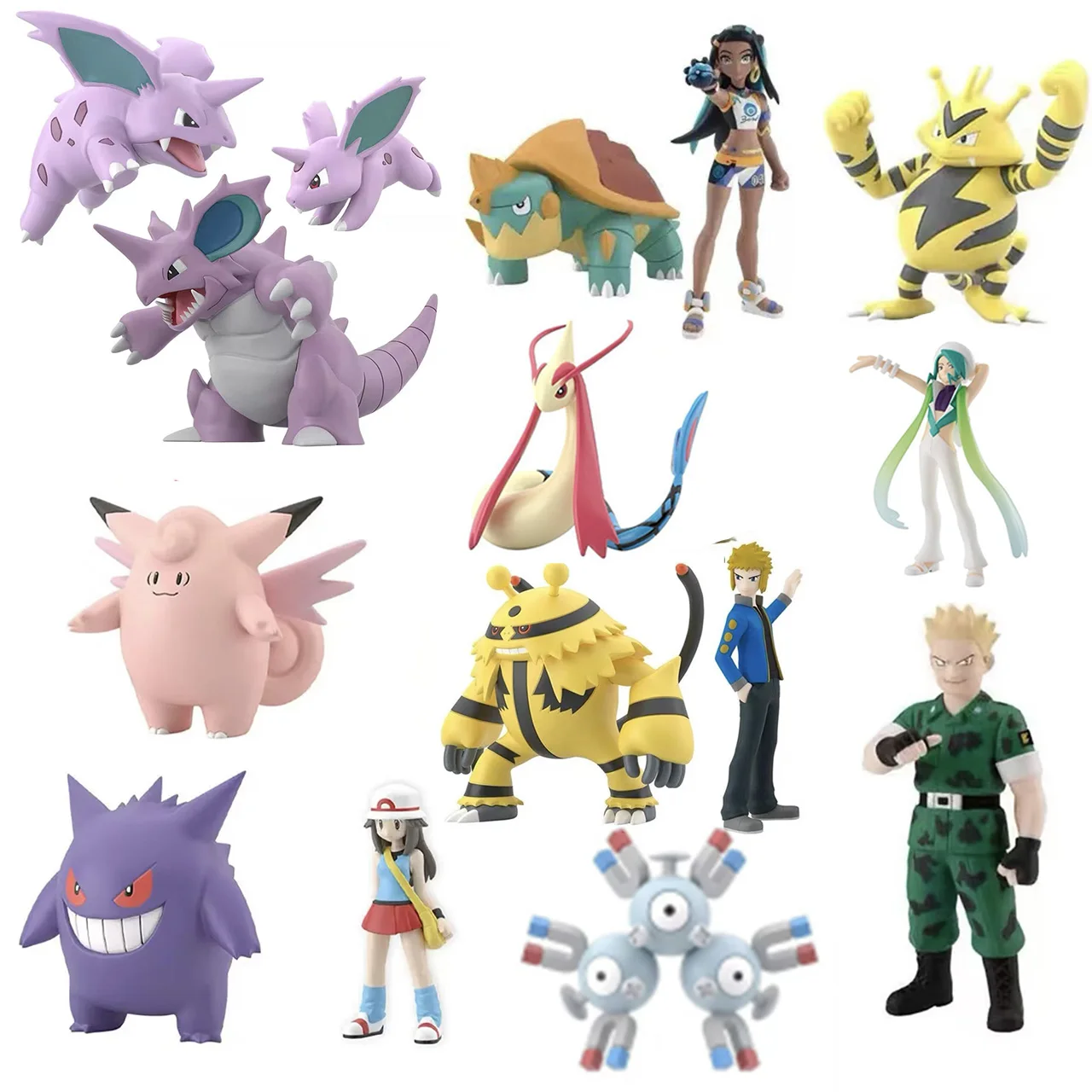 Anime Pokemon Figur Scale World Gengar Torterra Nidoking Magneton Electivire Actionfigur Sammlermodell Spielzeug Geschenk 2,5-11cm