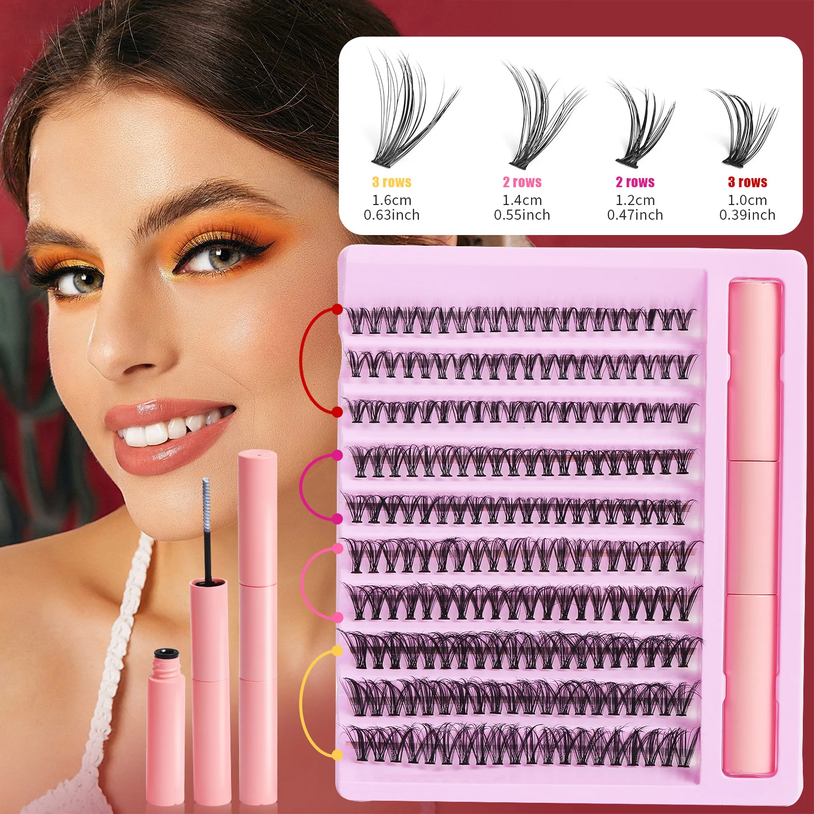 Hot Selling 200 Clusters of Large Capacity Single Cluster Fake Eyelashes Grafted with Dense Simulated Eyelashes Wholesale