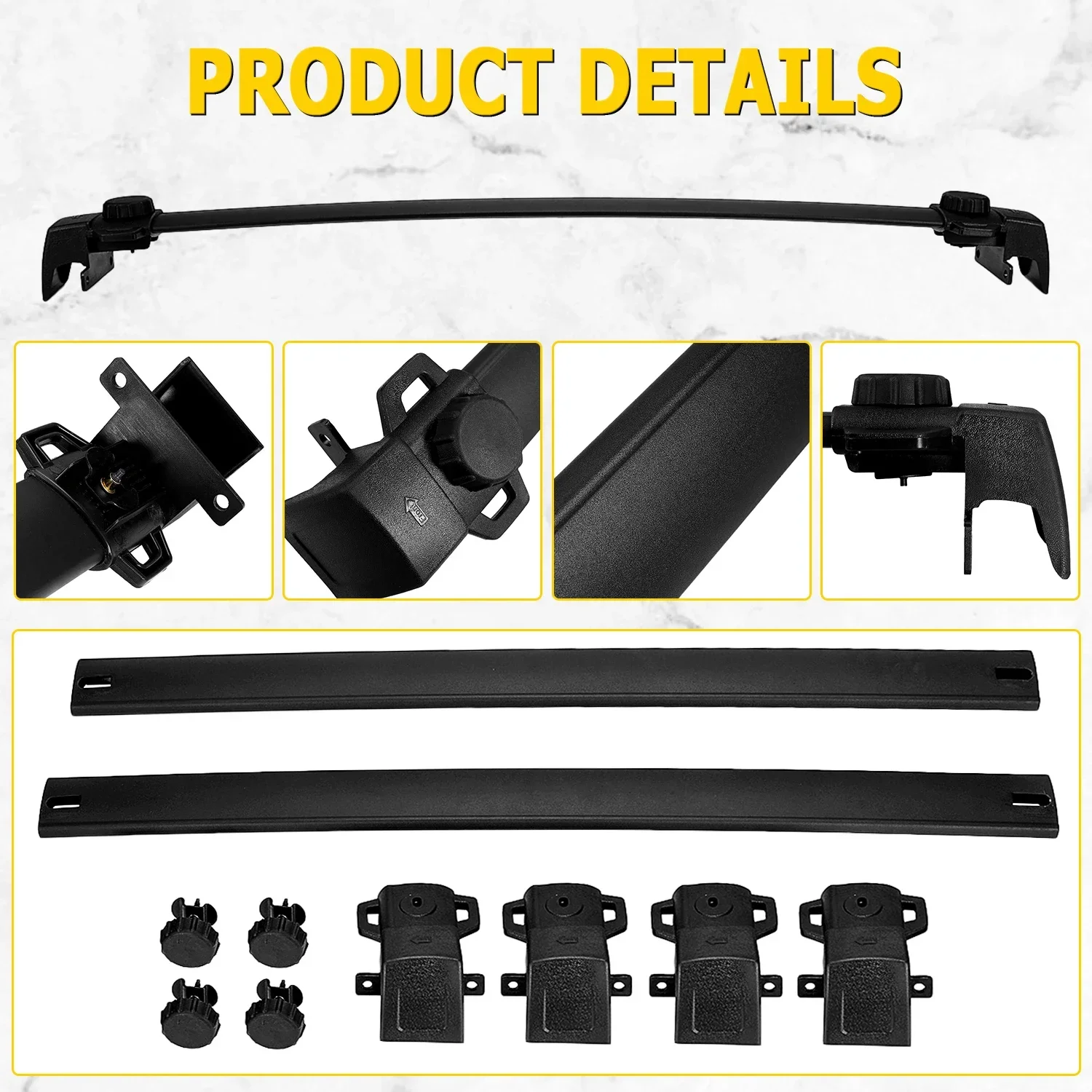 2Pcs Roof Rack Cross Bar for Jeep Compass 2017-2022 Aluminium Alloy Luggage Carrier Kayak Bike Canoes Rooftop Cross Bars Holder