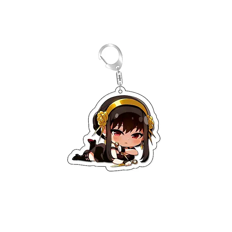 Anime SpyxFamily Anya Loid Yor Forger Cartoon Keychain Cute Keyring Bag Tag Cos Baji Accessory