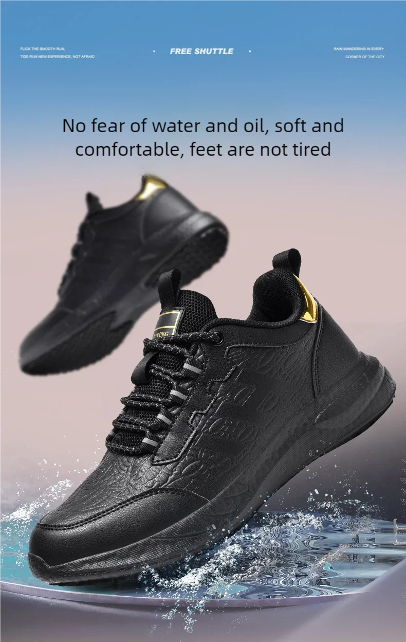 Hotel-Kochschuhe Vier Jahreszeiten Neue Rutschfeste Ölbeständige Wasserdichte Küchen-Arbeitsschuhe Herren Mode Lässige Atmungsaktive Outdoor-Schuhe – Detail 2