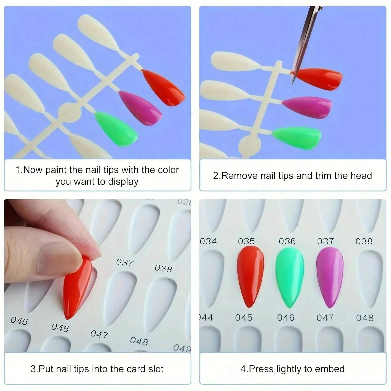 160 Color Marble  False Nails Styles Showing Book With False Nails Nail Art Display Book Kit For DIY Manicure Tools