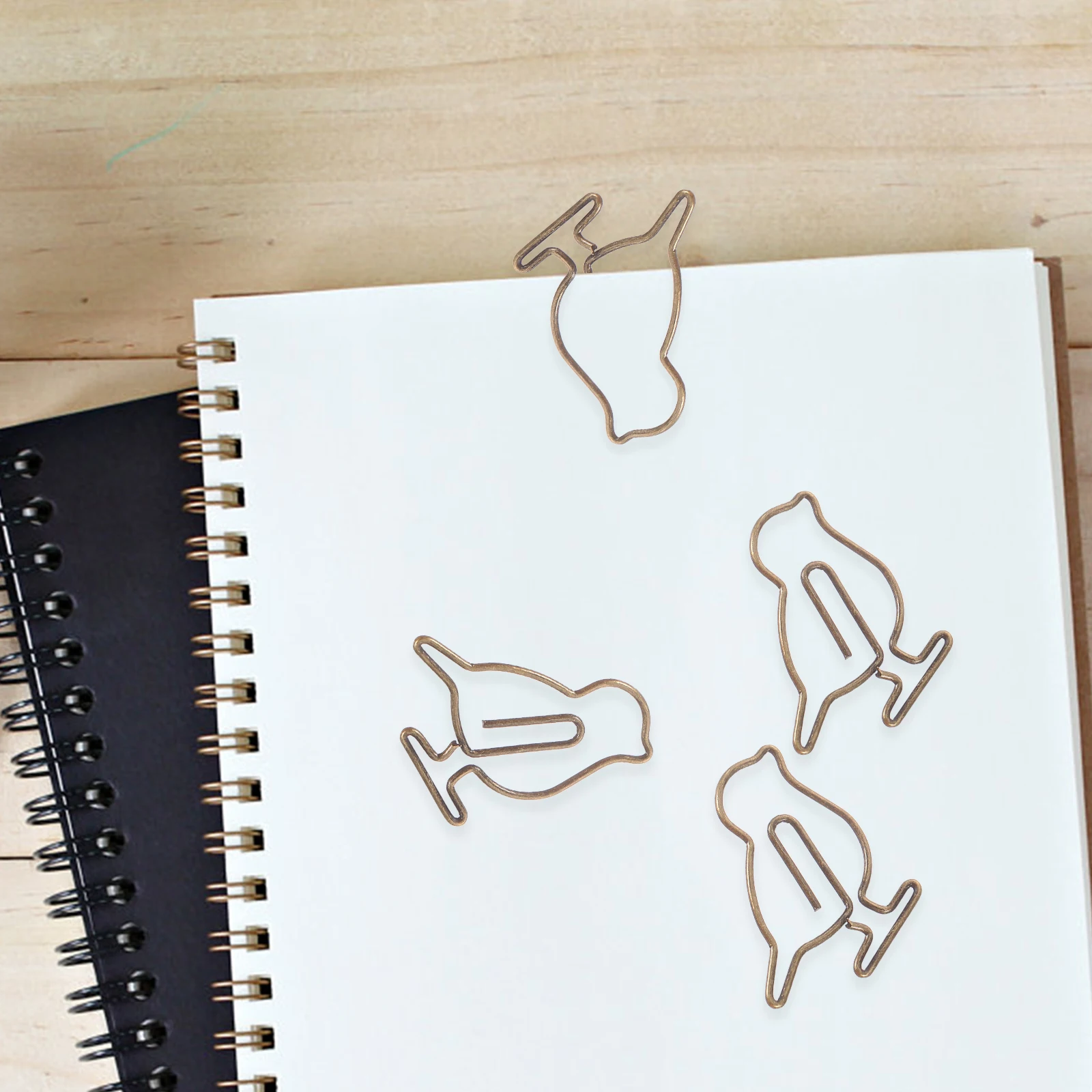 

20pcs Bird Decorative Paper Clip Bookmark Metal Paper Clips Creative Office Document Clips Small Stationery Supplies