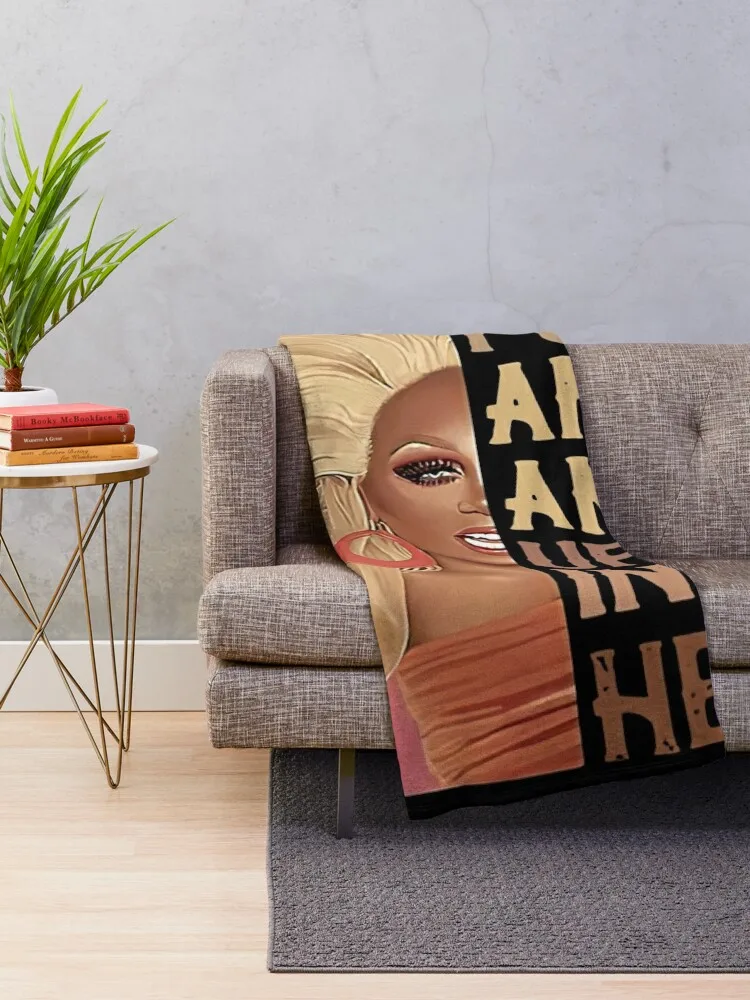 RUPAUL'S DRAG RACE CAN I GET AN AMEN UP IN HERE VINTAGE T-SHIRT Throw Blanket halloween Warm Blankets