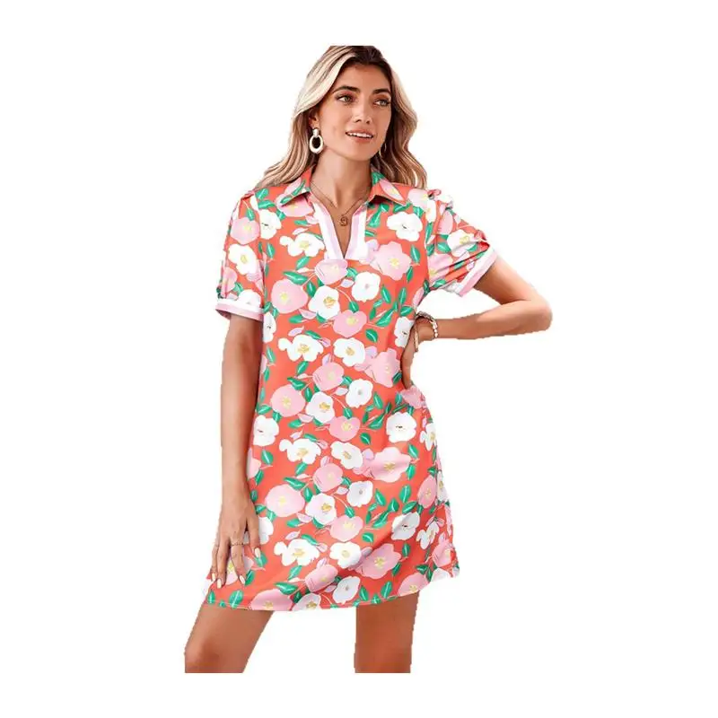 Retro-Druck Dr Damen Vielseitiger lockerer Swe Ort-Swe Ort-Rock Cross-Border Neue Damenbekleidung irt Dr