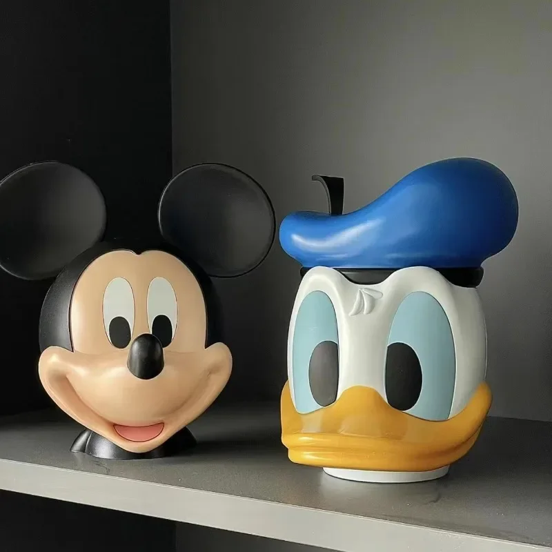 New Creative Mickey Mouse Head Piggy Bank Donald Duck Living Room Decoration Cute Cartoon Desktop Ornaments Birthday Present