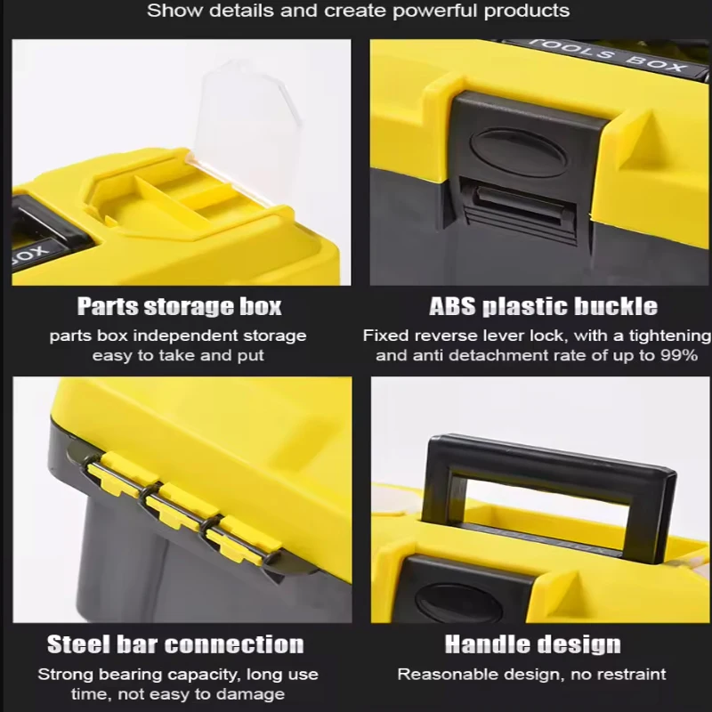 Portable Toolbox, Car Maintenance Car Box, Plastic Storage Tool Box, Hardware Multifunctional Tool Storage Box