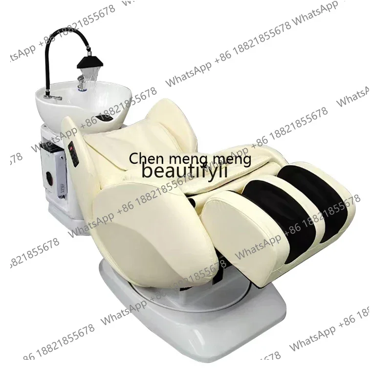 xqIntelligent High-End Electric Massage Rotating Hair Care Chair Multi-Function Put down Head Therapy Massage Hair-Washing Chair