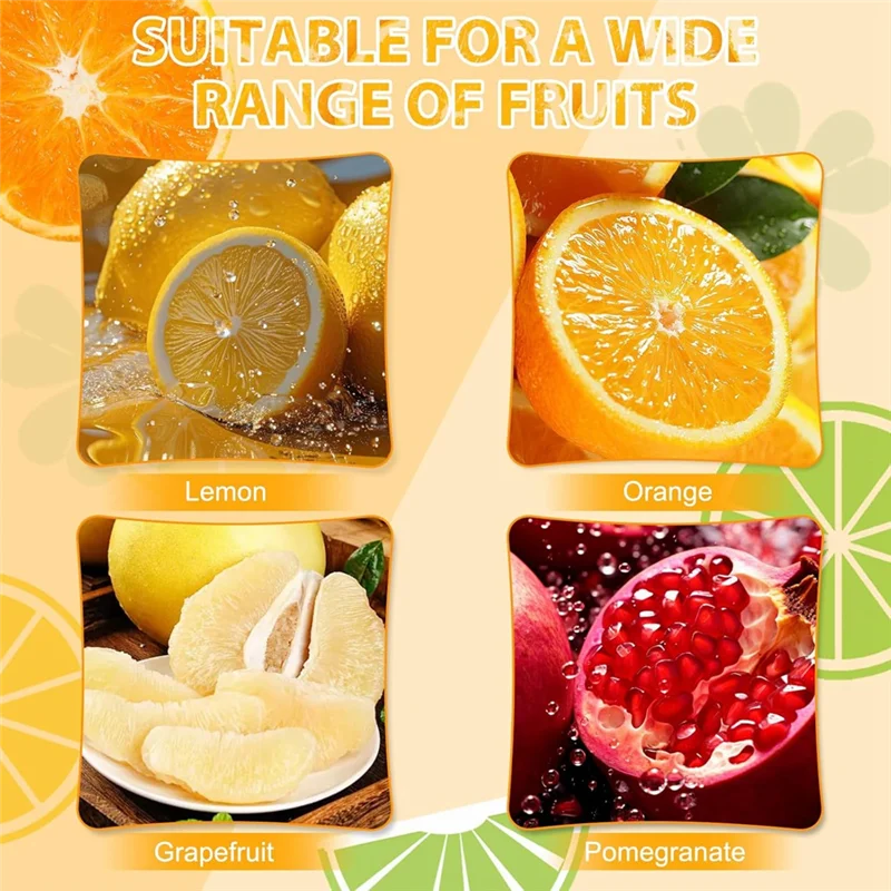 Portable Lemon Juicer With Lid, Screw Cap Juicer With Built-In Filter, 2 Pcs Lemon Squeezer, Screw-Top Design