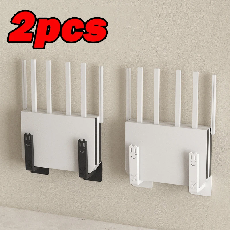1pc Router Halter Wand-montiert Schlag Kostenloser Wohnzimmer Set-top Box Lagerung Rack Haushalt Power Streifen Router regal Praktische Haken