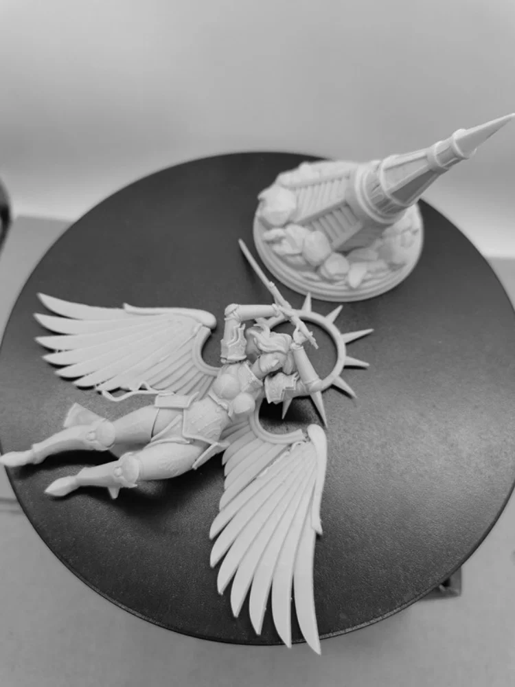 Espada de resina a escala 1/24, Ángel de la paz de la justicia Nsfw, dos versiones, Kit de modelo de ensamblaje, juguete de estatua 3D sin montar y sin pintar