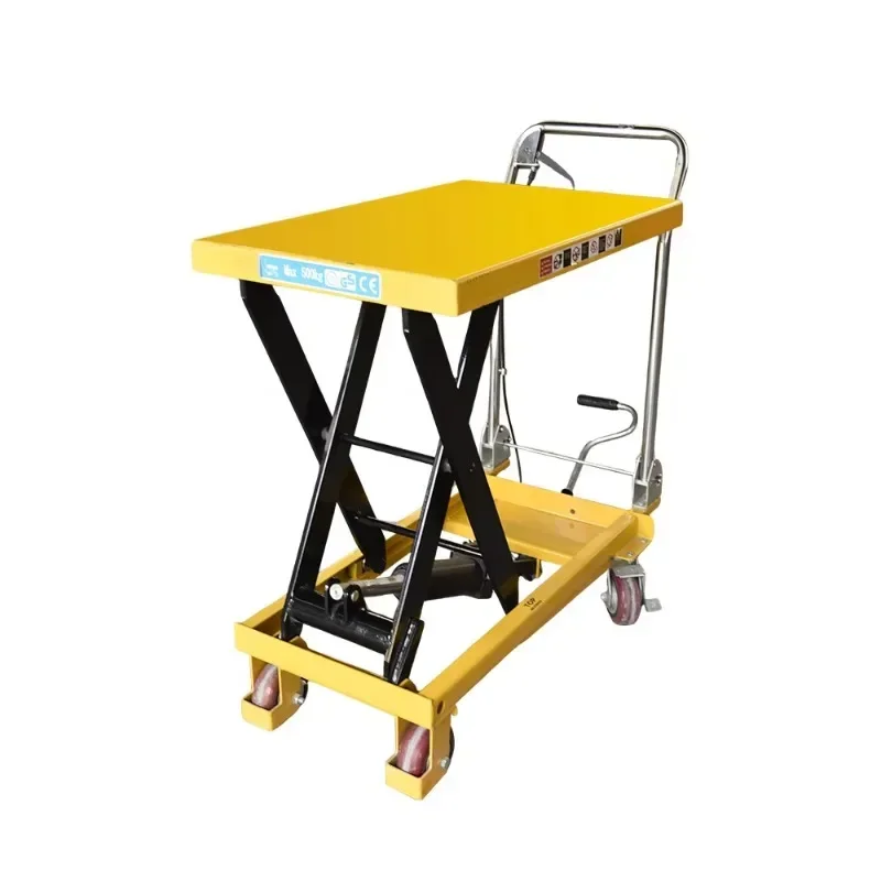 

Platform Lift 500kg Mini Manual Hydraulic Single Scissor Lift Table Manual Lift Hydraulic Trolley