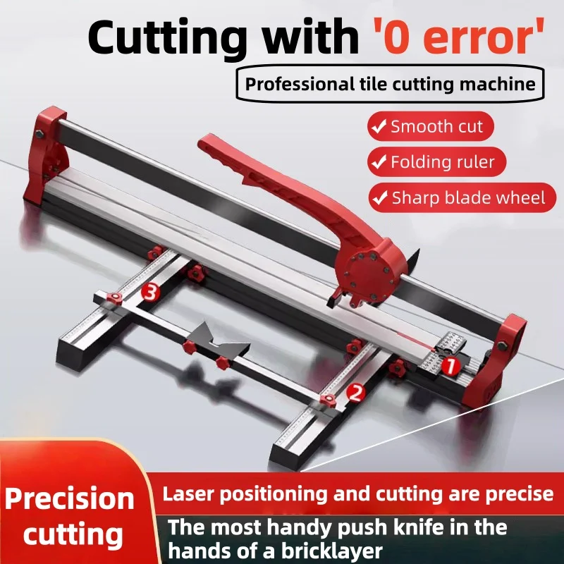 Heavy Duty Manual Tile Cutter Foldable Angle Ruler Sharp Cutting Wheel for Ceramic Porcelain Floor Tile