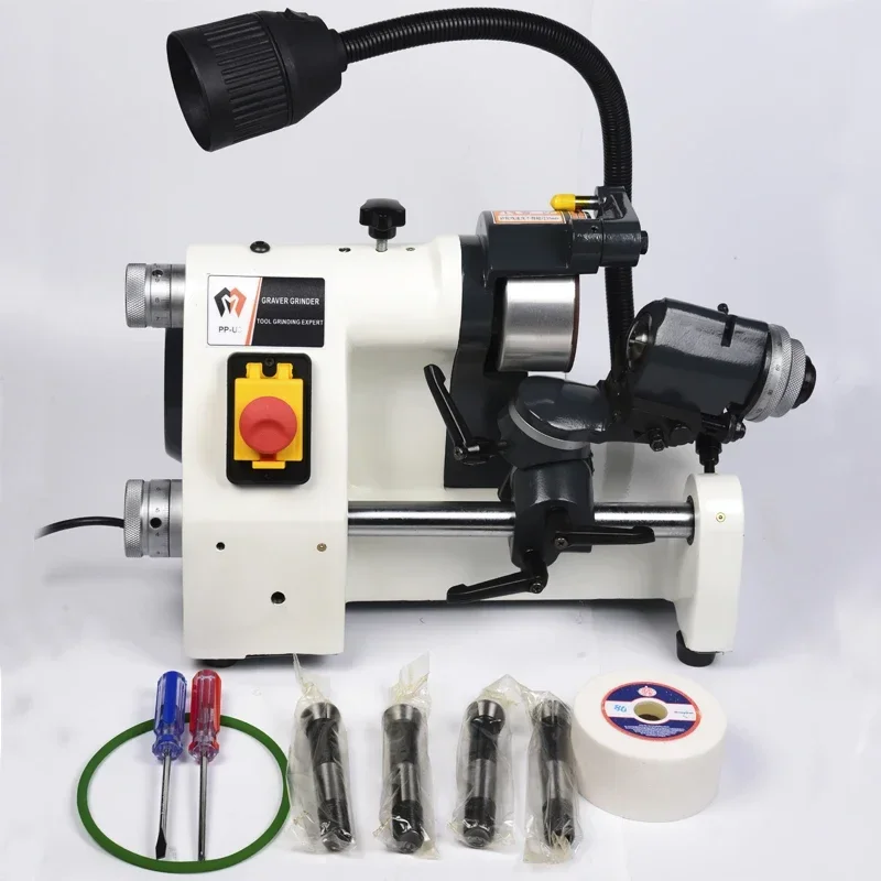 For 220V U3 R8 Collets Universal Cutter Grinder Drill Sharpener Sharpening Machine for End Mill Twist Drill Cutter Grinding Tool