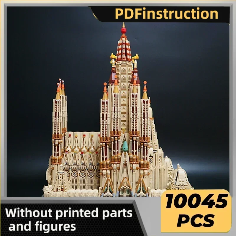 

Знаменитая модель с видом на улицу Moc, строительные кирпичи Sagrada Familia, технология, модульные блоки, подарки, рождественские игрушки, наборы «сделай сам», сборка