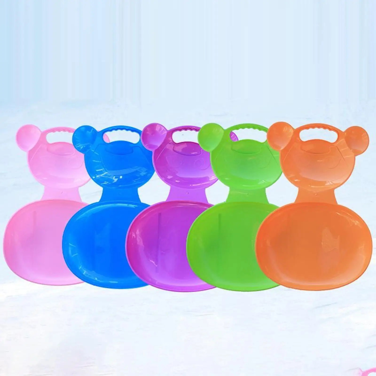 

Winter Snow Sled Outdoor Gift,Portable with Handle Sledge Slider Toboggan Sledding for Backyard Children Festival Holiday Yard