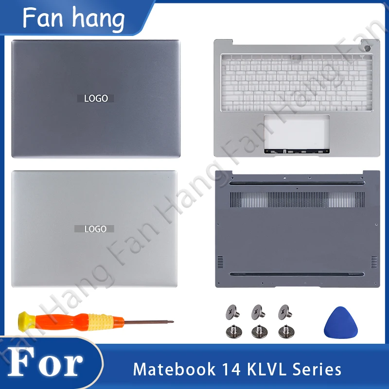 

New Laptop Case For Huawei MateBook 14 KLVL Series KLVL-WFE9 KLVL-WFH9 LCD Back Cover Bottom Case Top Rear Lid Palmrest Replace