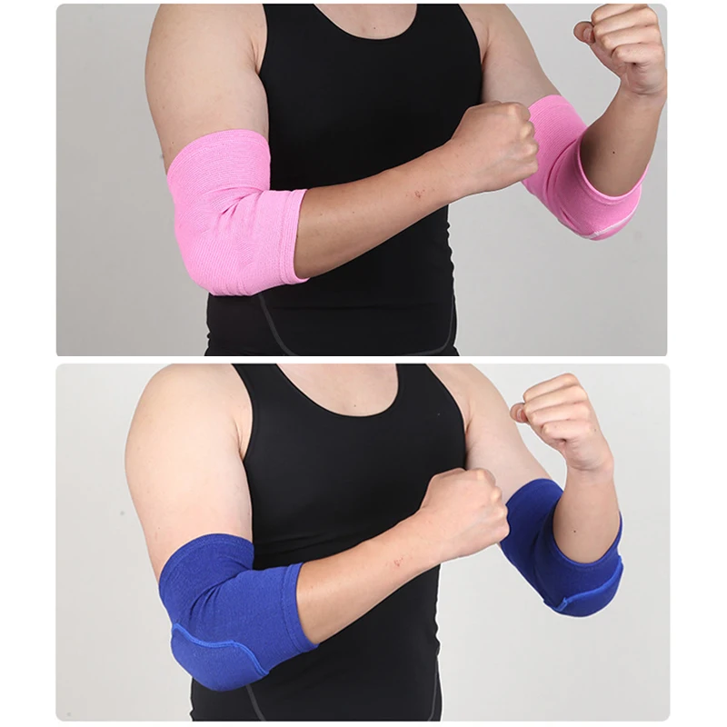 Elastic Elbow Pads Thickened Sponge Elbow Knee Protectors Guard Basketball Volleyball Sport Arm Sleeve Pad Adults Children