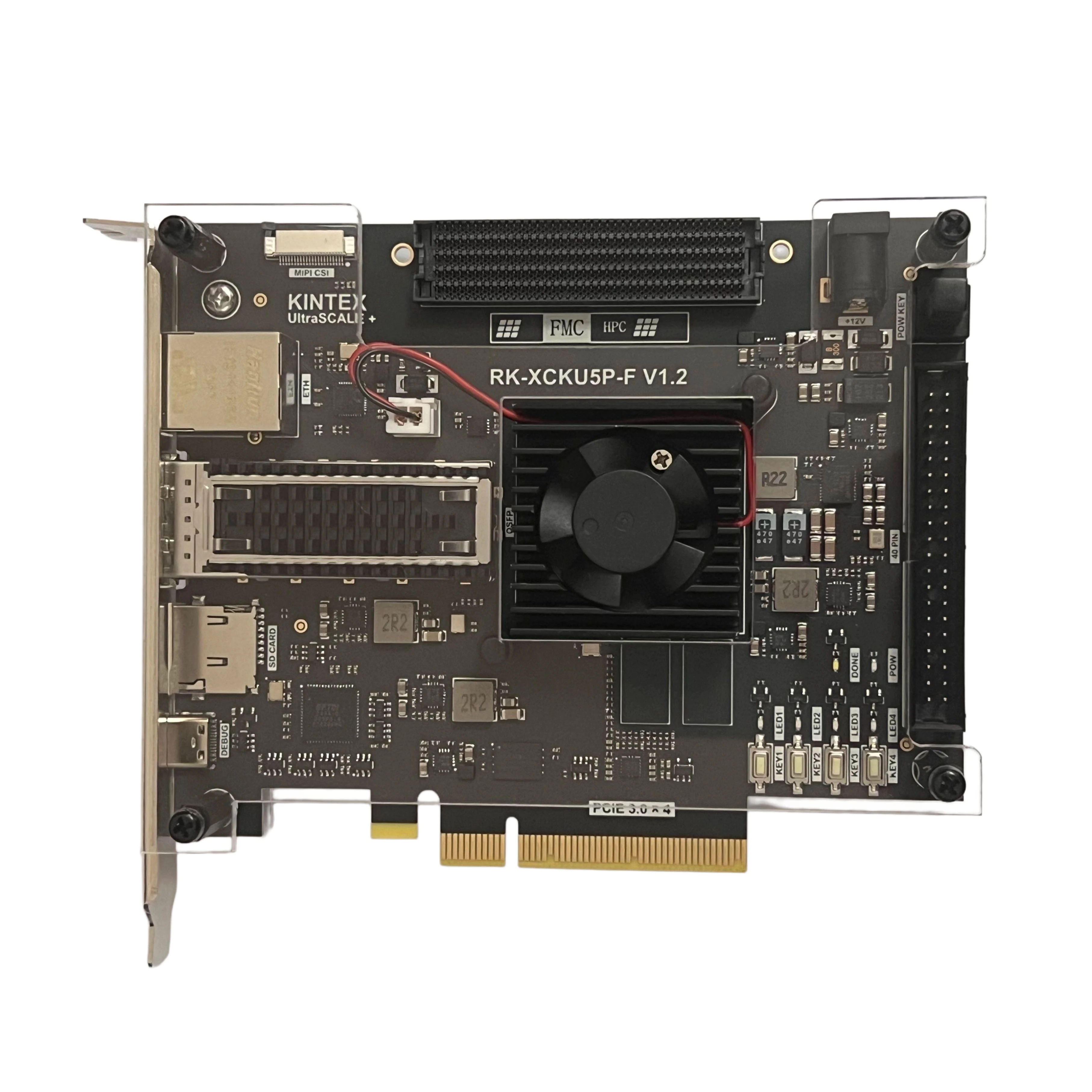 

Плата разработки Ku5p, плата разработки FPGA XCKU5P, FMC, HPC, оптический порт QSFP28 100G, PCIe 3.0