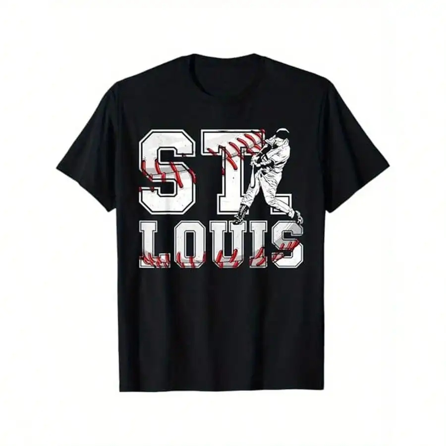 

Мужская бейсбольная футболка в стиле ретро St Louis Retro Baseball Lover Met At Game Day Мужская футболка S 100% хлопок Подарки для мужчин Папа Муж