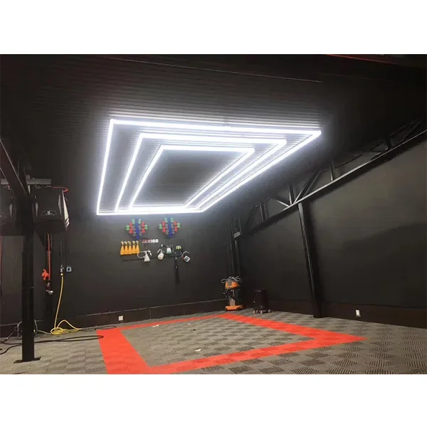 4.8x2.4M Rectangle LED Car Workshop Light Custom Designed for Auto Sales And Repairing Bay High Brightness Energy Efficient