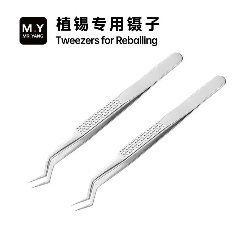 RELIFE ST-20/M.Y Präzisionspinzette mit gebogenen Spitzen für IC-Chip-Beschichtung und Positionierung bei der Reparatur von Mobiltelefon-Leiterplatten – Detail 6