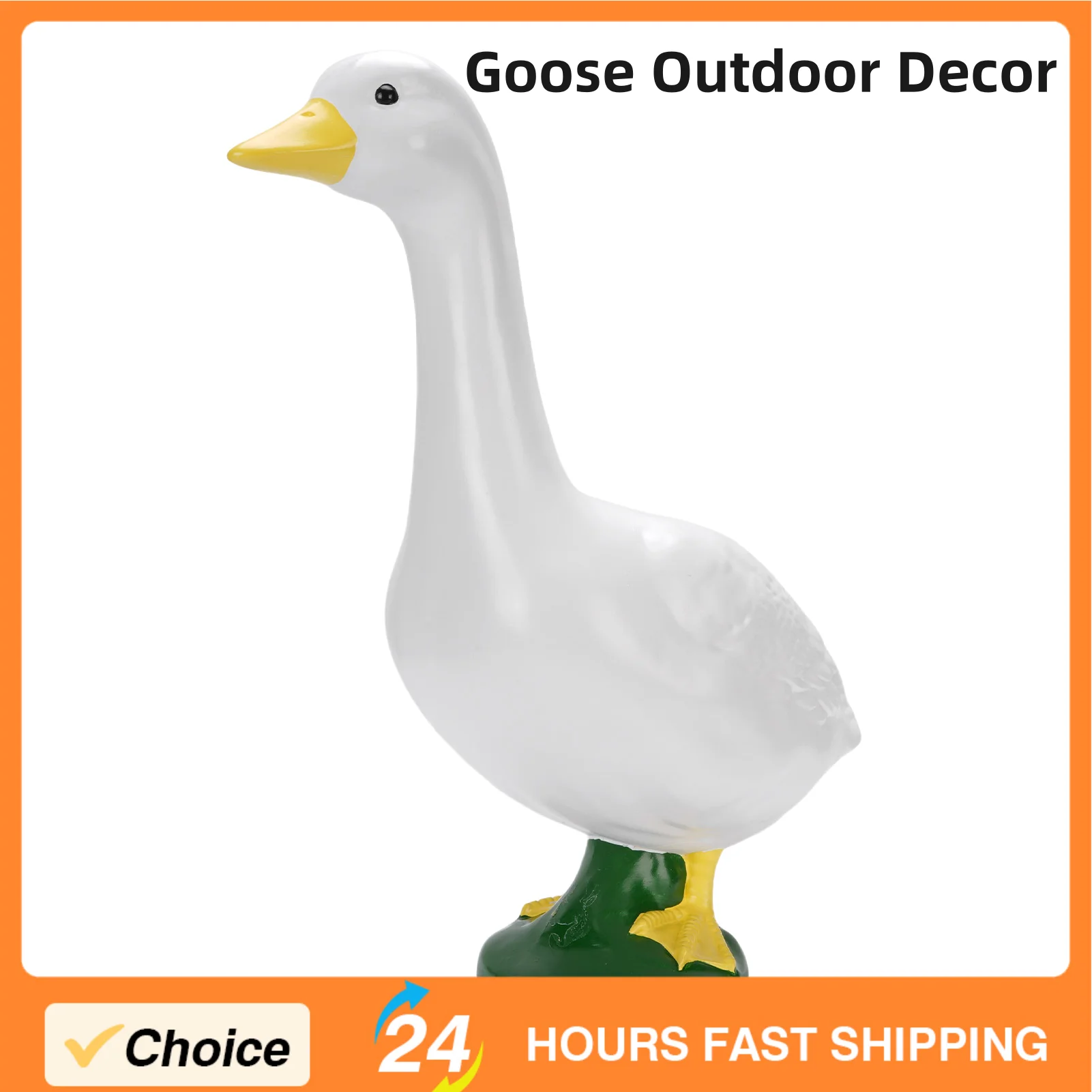 

Resin Garden Goose Statue Lifelike Large White Goose Sculpture Ornament for Outdoor Yard Pool Decor Garden Yard Decoration