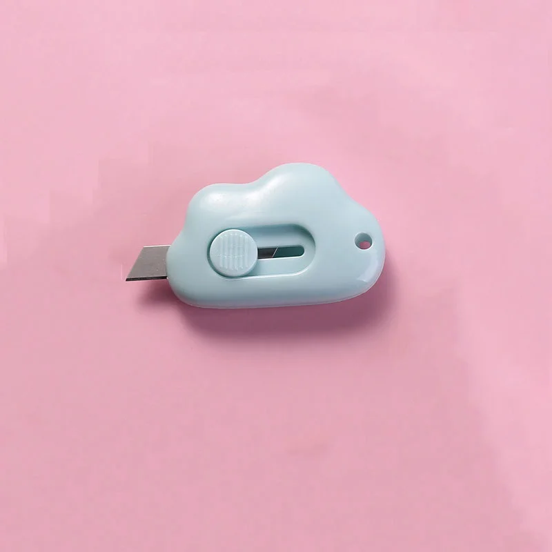 Mini Pocket Cloud Art Utility Knife Box Mes Papiersnijder Craft Wrapping Hervulbaar mes Briefpapier