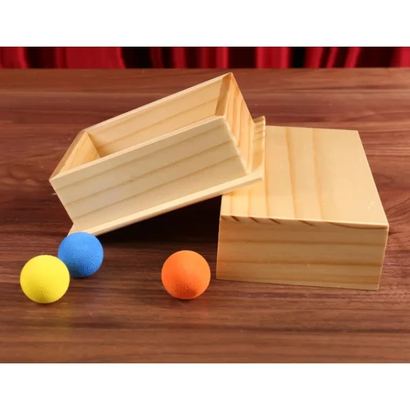 

Balls in Box (Deluxe) Magic Tricks 3 Balls Vanish Appear in Empty Box Magia Magician Close Up Illusions Gimmick Prop Mentalism