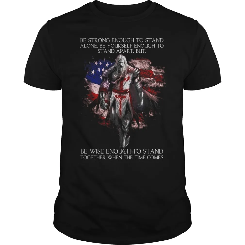 

The Crusader Quotations USA Flag Knights Templar T-Shirt 100% Cotton O-Neck Summer Short Sleeve Casual Mens T-shirt Size S-3XL