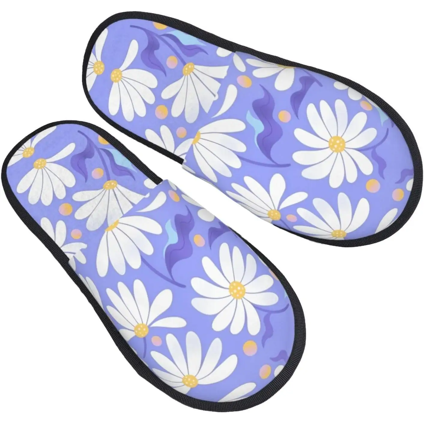 

Осенне-зимние нечеткие тапочки с цветочным принтом ромашки, удобная домашняя обувь, портативная обувь для путешествий в отеле, подарки для женщин и мужчин
