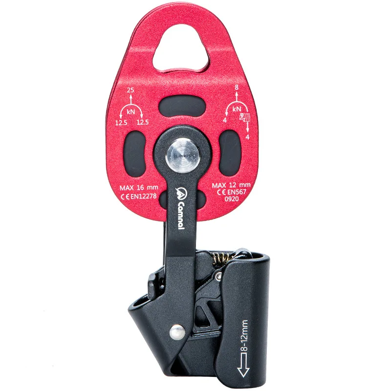Camnal Professional 25KN High Strength Hauling Pulley for 8-12mm Rope Rock Climbing Rescue Protection