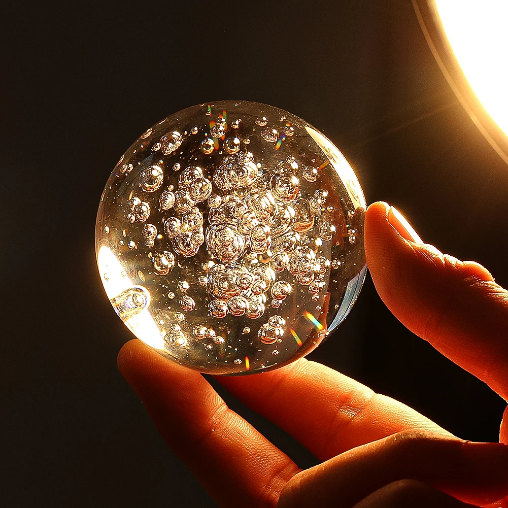 60MM Laser Engraving 3D Bubble Crystal Ball Room Office Decoration Centerpiece Ornament DIY Home Wedding Decor Accessories