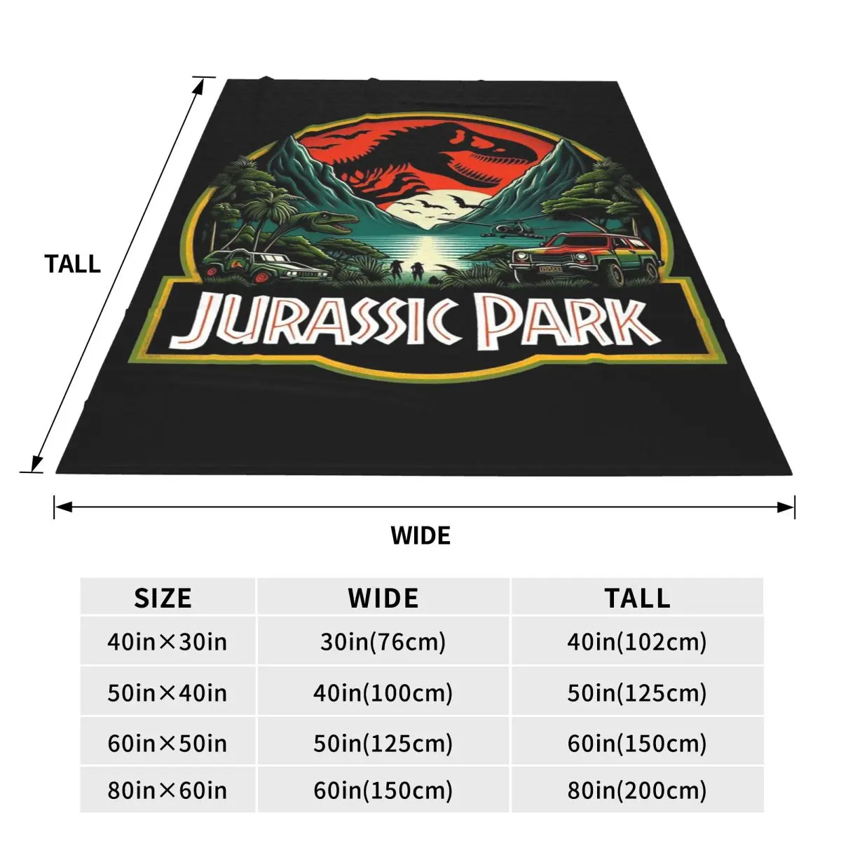 Jurassic World Logo Dinosaur Movie Blankets Flannel Sofa Throw Blanket Super Soft for Couch Bedding Outdoor Throws Bedspread