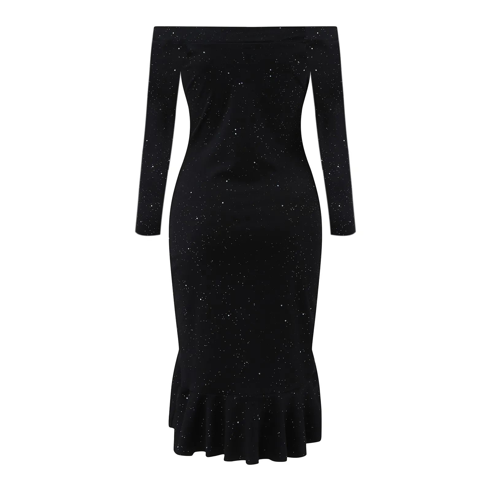 Vestido ajustado plisado, vestidos de noche sexis de cintura alta con abertura para mujer, vestido de fiesta elegante, vestido Vintage brillante con hombros descubiertos para mujer