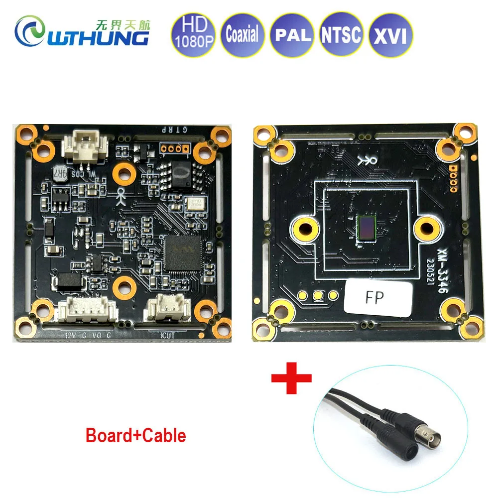 1080P Coaxial Camera Module Board XM330+M1346 AHD/Tvi/Cvi/Cvbs PCB For 1080N DVR Support UTC XVI Coaxial Control for Xmeye DVR