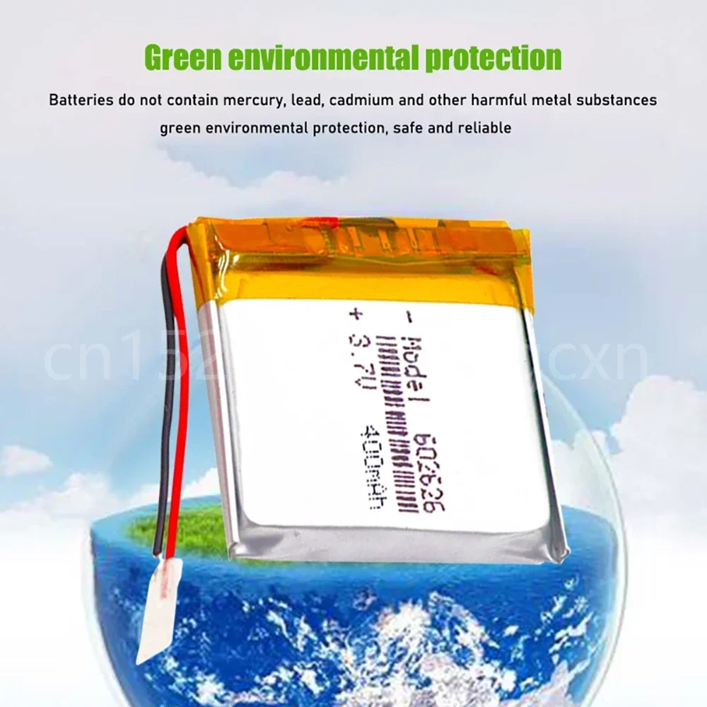 602626   Batería recargable de polímero de litio de 400mah, células Lipo de 3,7 V para MP3, MP4, GPS, grabadora de coche, auriculares Bluetooth, baterías de juguete