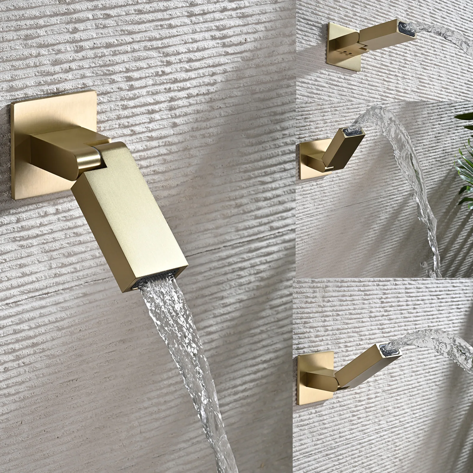 

180 Degree Rotating Faucet Square in And Out Basin Faucet Accessories Wall Brushed/gold/black